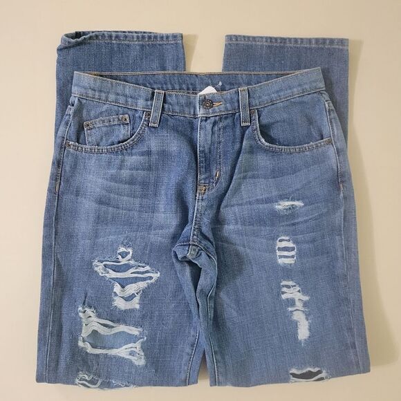 Carmar Women's Non-stretch Low Fit Baggy Distressed Jean - Picture 3 of 16